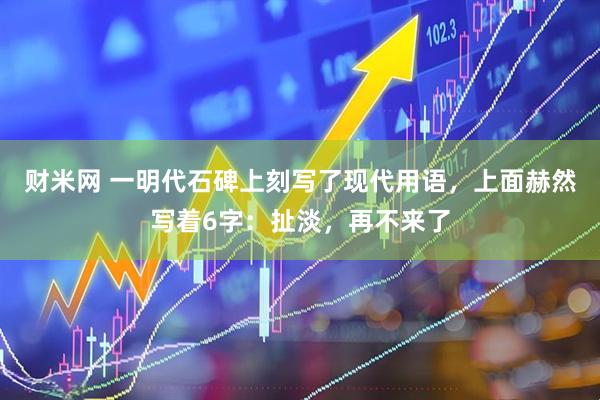 财米网 一明代石碑上刻写了现代用语，上面赫然写着6字：扯淡，再不来了