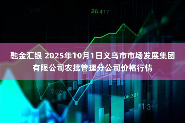 融金汇银 2025年10月1日义乌市市场发展集团有限公司农批管理分公司价格行情